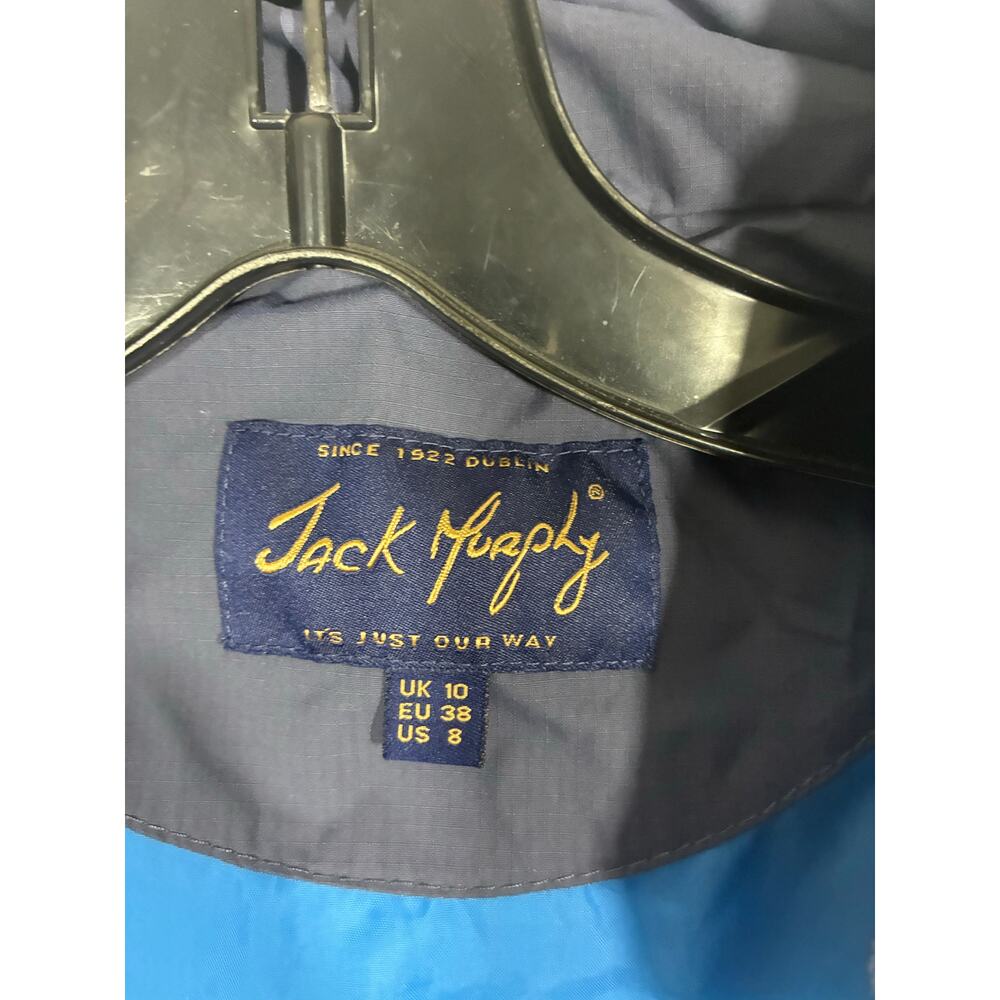 Jack Murphy Blue Waterproof Rain Jacket Nylon Outdoor Windbreaker Women 8 Gorp - Picture 4 of 7
